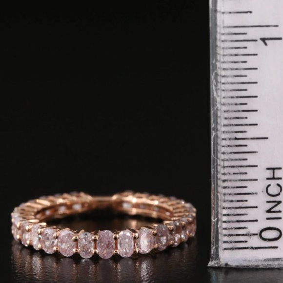 18K Rose Gold 1.80 CTW Pink Diamond Eternity Band - Picture 2 of 7